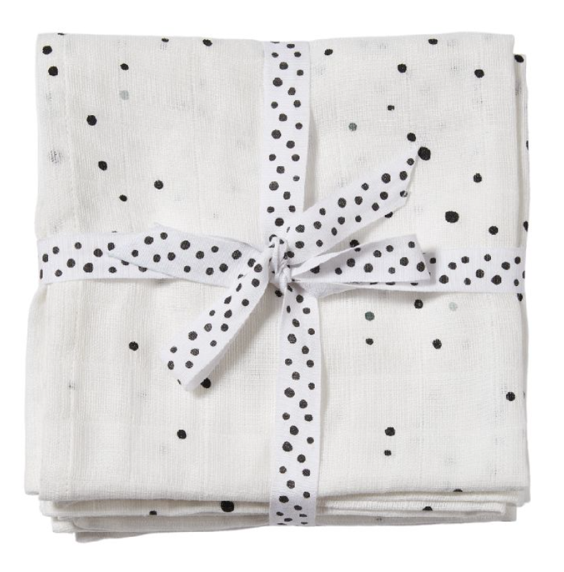 Done By Deer | Tetra Doek Dreamy Dots Swaddle Wit 2-pack 