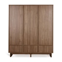 Quax | Kast Kyo 3-deurs Walnut 164,5x58x189cm