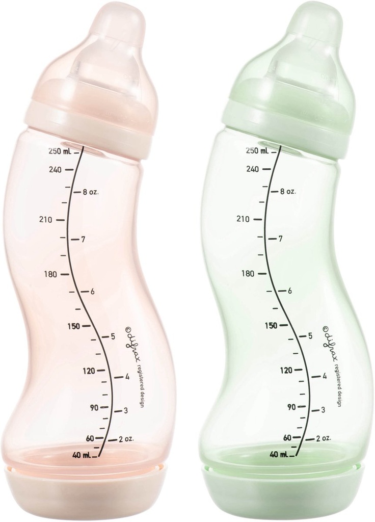 Difrax | S-fles Natural Basic Blossom/Pistachio 250ml 2-pack