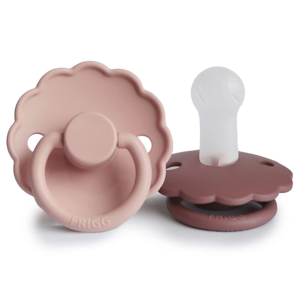 Frigg | Fopspeen Daisy Ortho/Physio Blush/Woodchuck Siliconen Speen T2 6-18m 2-pack 