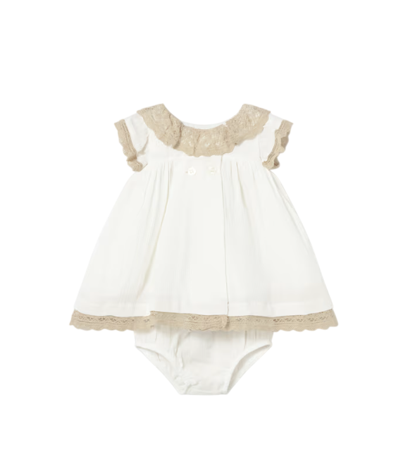 Mayoral | Jurk Girls Layette Cream 2-delig