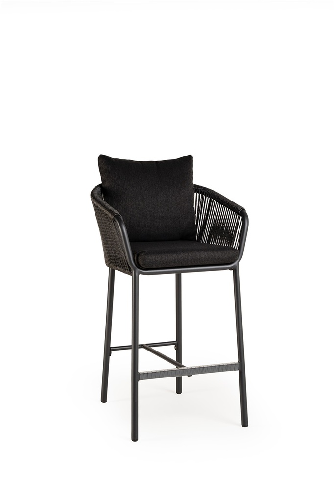 Tierra | Tuinstoel Fortaleza Bar Chair Black 60x63x105cm