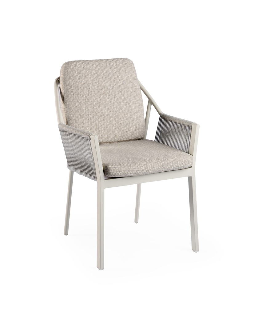 Tierra | Tuinstoel Liv Dining Chair Stackable Creme White 58x61x81cm