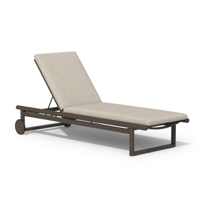 Tierra | Ligbed Oasis Sun Lounger Aluminium Chocolat 