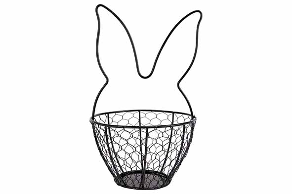 Cosy & Trendy | Mand Rabbit Ears Zwart Ø13,5x22cm