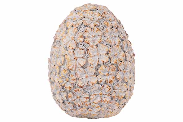 Cosy & Trendy | Beeld Ei Flowers Polyresin Ø6x7,5cm