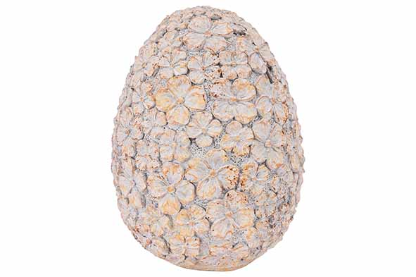 Cosy & Trendy | Beeld Ei Flowers Polyresin Ø9x12cm