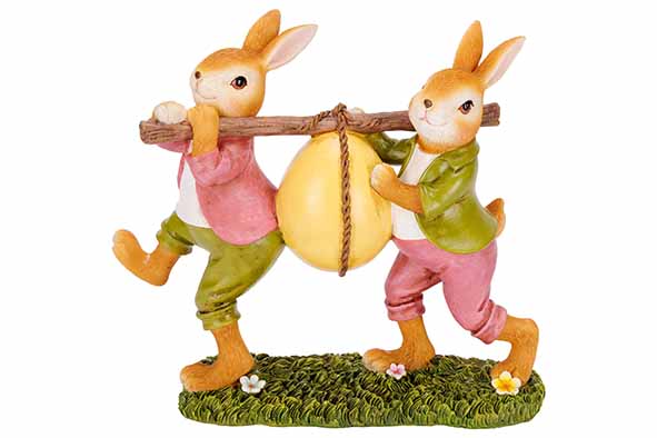 Cosy & Trendy | Beeld Konijn Boys Duo 25x8x21cm