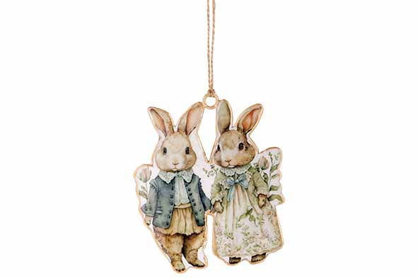 Cosy & Trendy | Hangfiguur Konijn Vintage 6x0,5x10cm