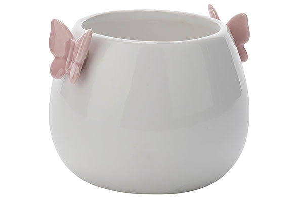 Cosy & Trendy | Bloempot Pink Butterflies Ø11x9cm