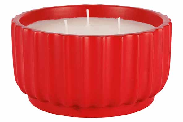 Cosy & Trendy | Kaars 3 Wicks Geurkaars Rood Ø14x7,5cm