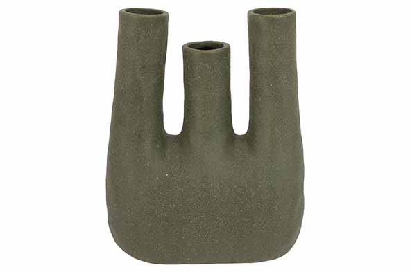 Cosy & Trendy | Vaas 3 Necks Groen 12,7x7,1x15cm