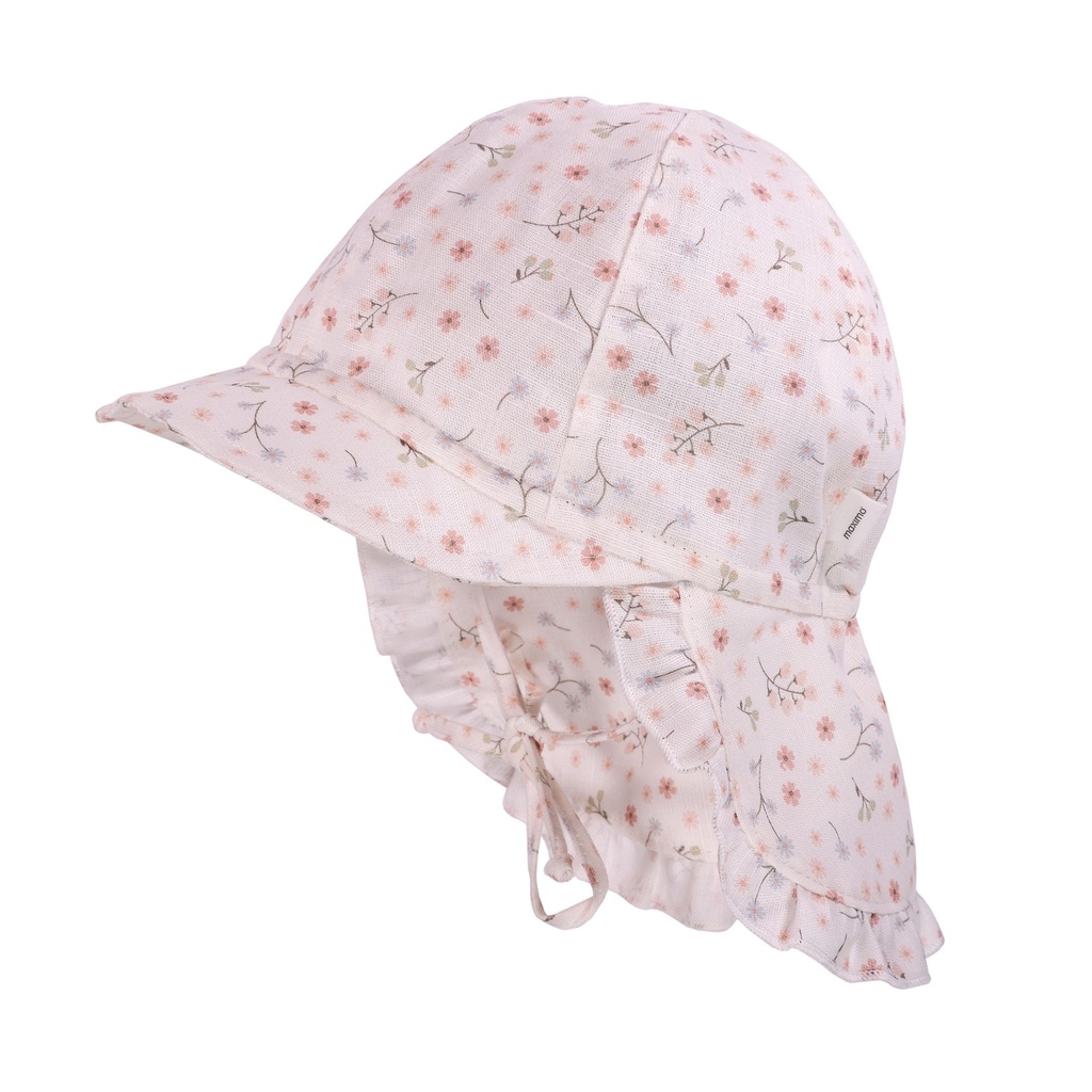 Maximo | Zonnehoedje Girls Frill Wollweiß-Blümchen 