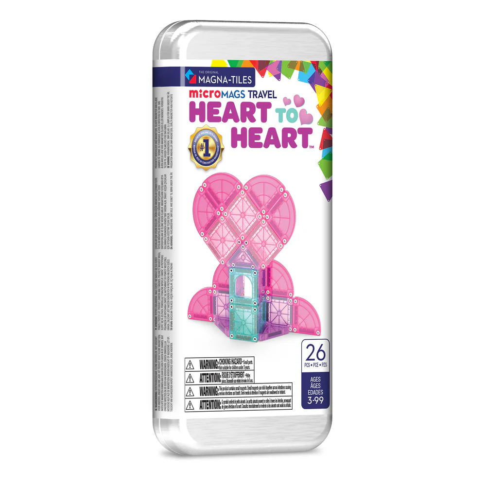 Magna-Tiles | Magnetische Blokken Travel Set Micro Heart to Heart 26pcs 