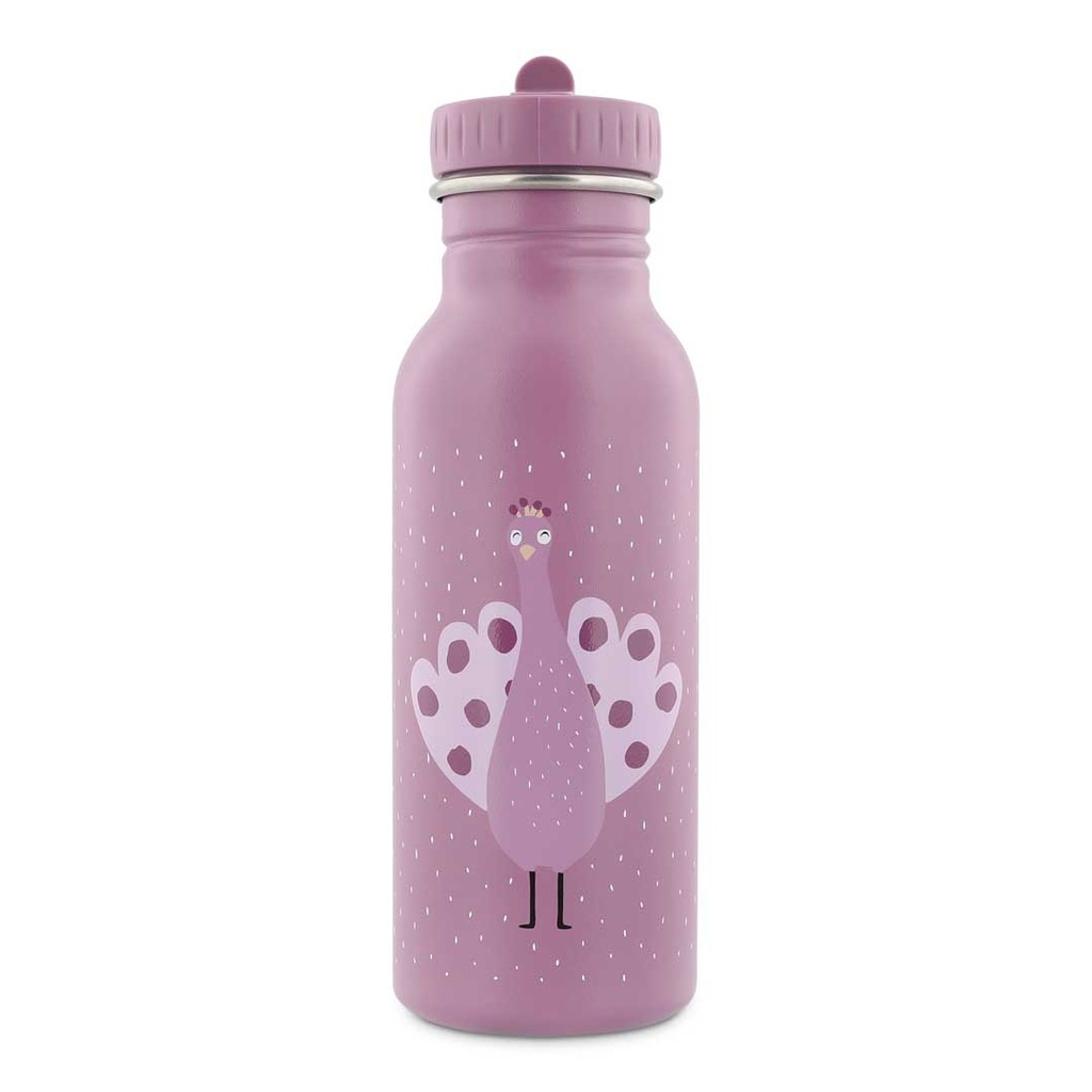 Trixie | Drinkfles Mrs. Peacock RVS Paars 500ml