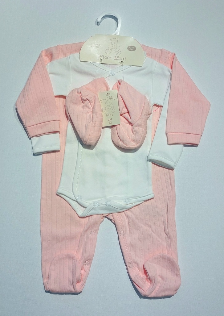 Picco Mini | Pyjama Wolk Giftset Roze 3-delig