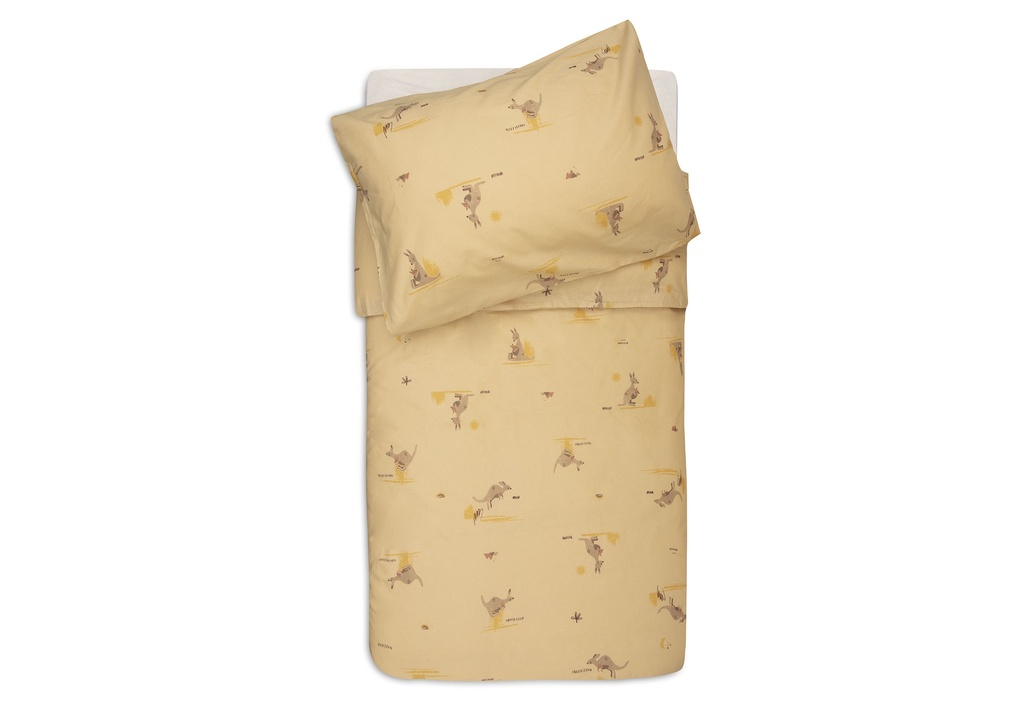 Jollein | Donsovertrek Kangaroots met Sloop Geel 100x140cm