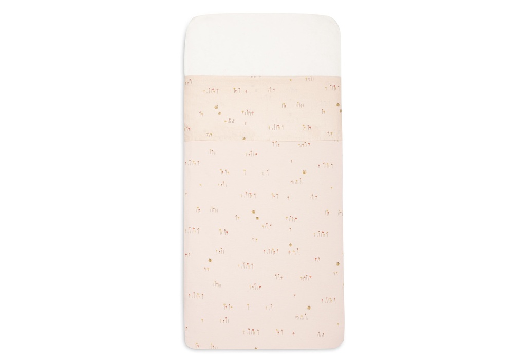 Jollein | Laken Wieg Pretty Picnic Roze 15x100cm