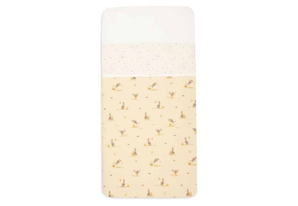 Jollein | Laken Wieg Kangaroots Dusty Dot 15x100cm