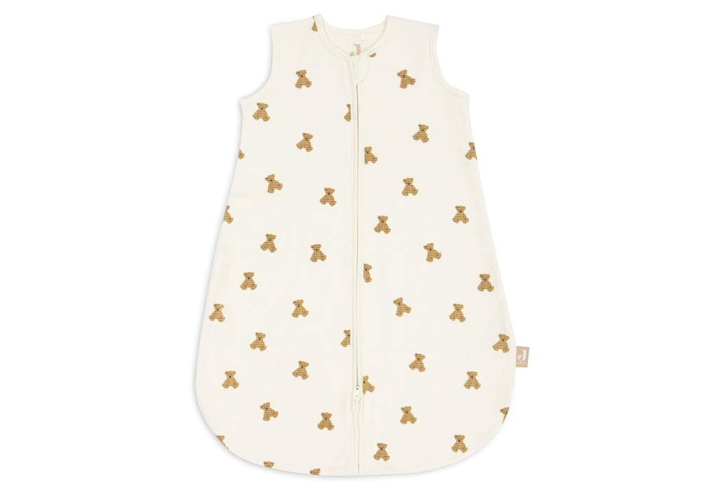 Jollein | Slaapzak Mini Teddy Bear Newborn Little Waffle Jersey 0.5TOG Ecru/Bruin 60cm