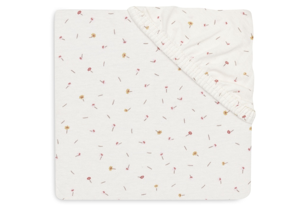 Jollein | Hoeslaken  Pretty  Picnic Flower Drops Jersey 70/75x140/150cm