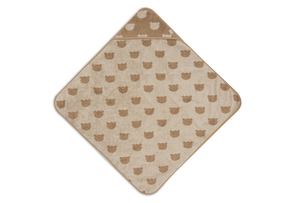 Jollein | Badcape Jacquard Teddy Bear Badstof Bruin 75x75cm