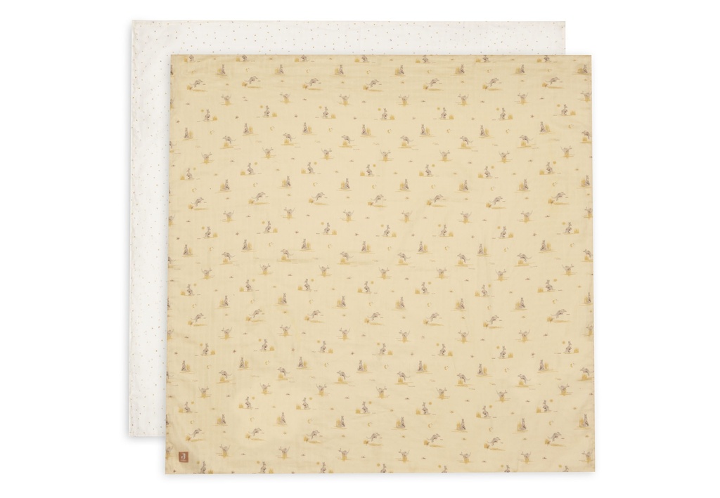 Jollein | Tetra Doek Kangaroots 115x115cm 2-pack