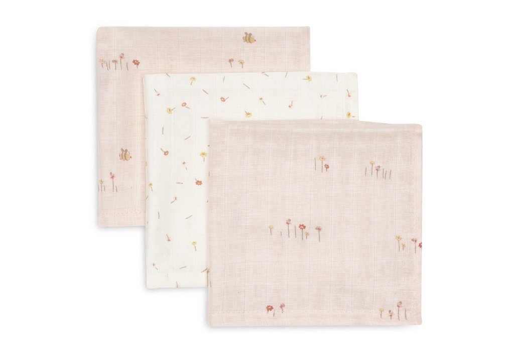 Jollein | Monddoek Pretty Picnic Tetra 31x31cm 3-pack 