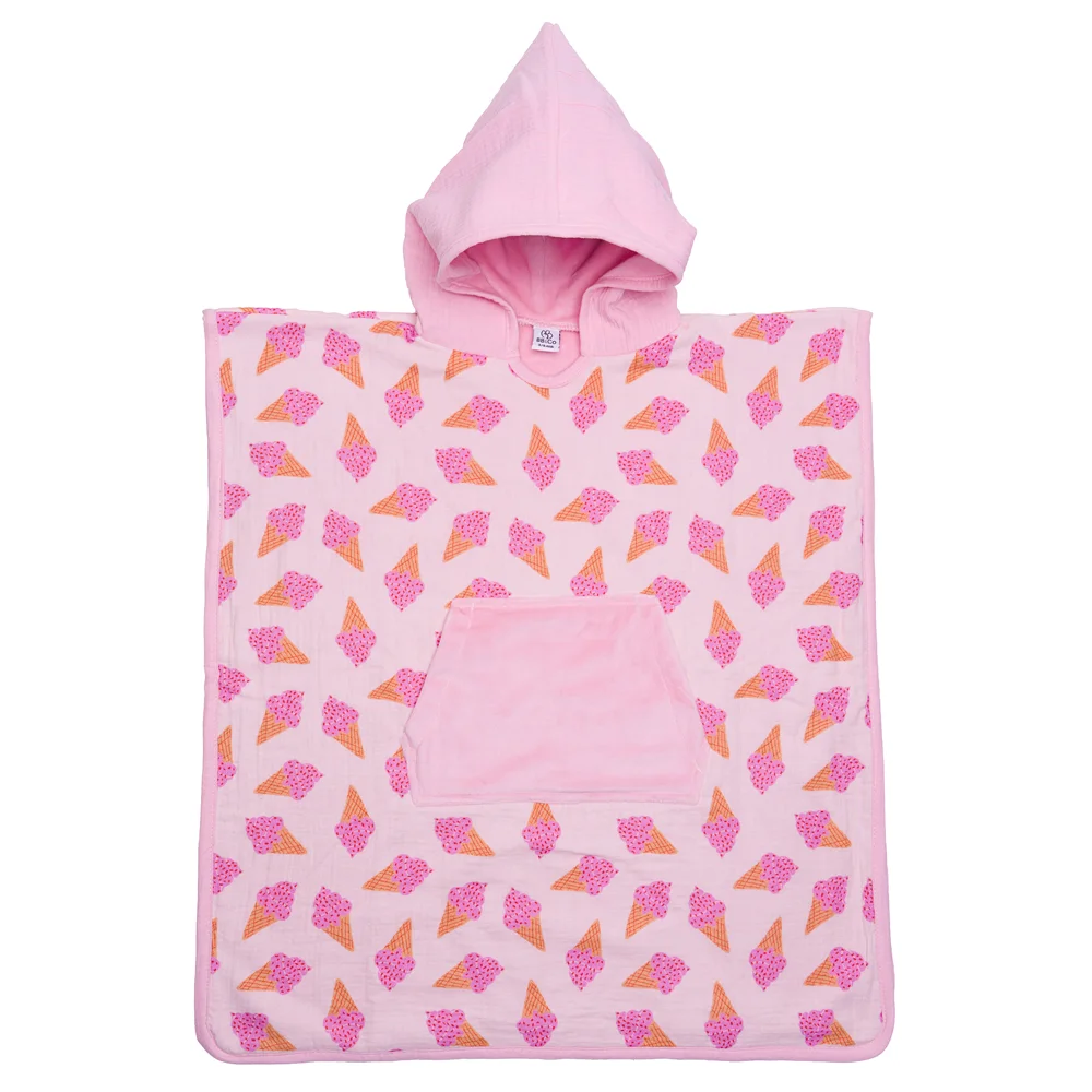 BB&Co | Poncho Bambou Blush/Ijsjes