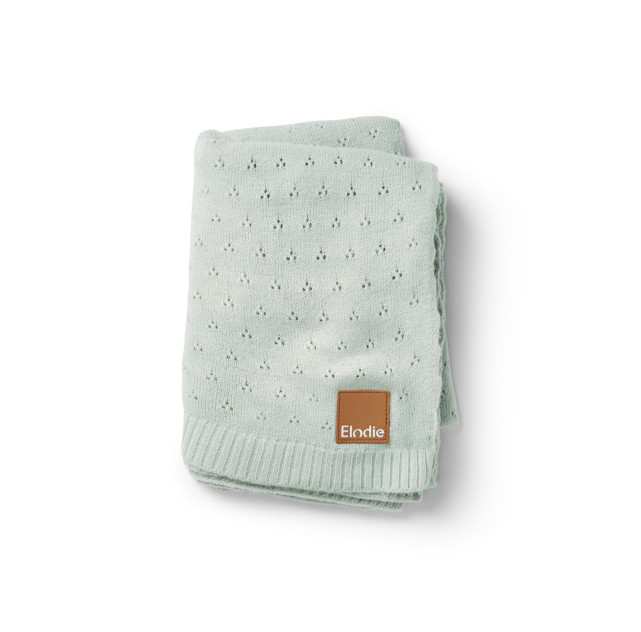 Elodie | Deken Pointelle Mineral Green 75x100cm