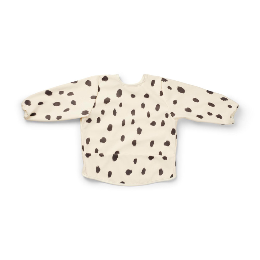 Elodie | Slabbetje Dalmatian Dots Grande met Lange Mouwen Wit