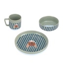 Laessig | Eetset Tiny Team Dog Dish Set Porcelain/Silicone 