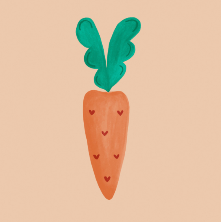 Duni | Servetten Carrot Charm 3-laags 33x33cm 20-pack