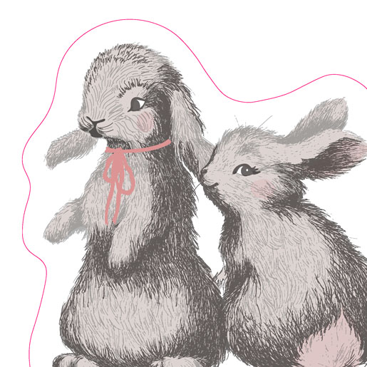 Duni | Servetten Bunny Friends Bio Dunisoft 33cm 12-pack