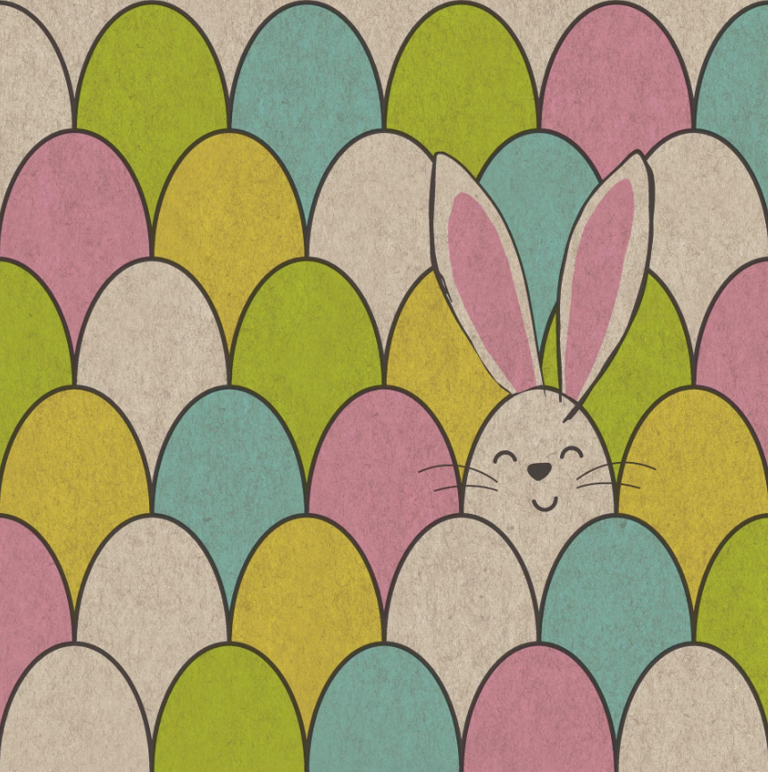 Duni | Servetten Eggy Bunny 2-laags Recycled Tissue  33x33cm 20-pack