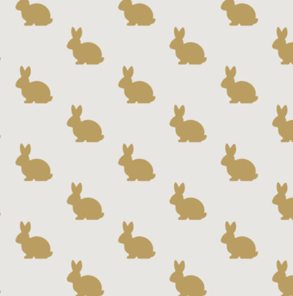 Duni | Servetten Golden Bunny 3-laags 24x24cm 20-pack