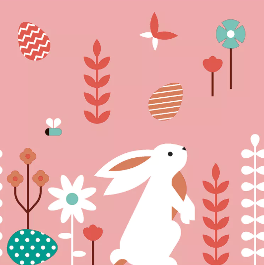 Duni | Servetten Pink Bunny 3-laags 33x33cm 20-pack