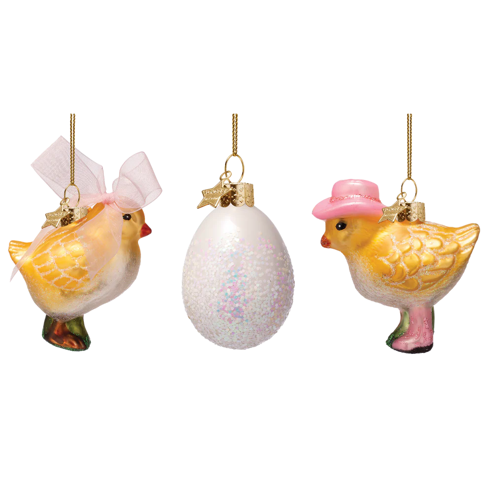 Vondels | Hangfiguur Fashion Chicks Easter Glas H6cm 3-pack