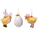 Vondels | Hangfiguur Fashion Chicks Easter Glas H6cm 3-pack