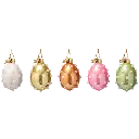 Vondels | Hangfiguur Pearl Eggs Glas H6cm 5-pack