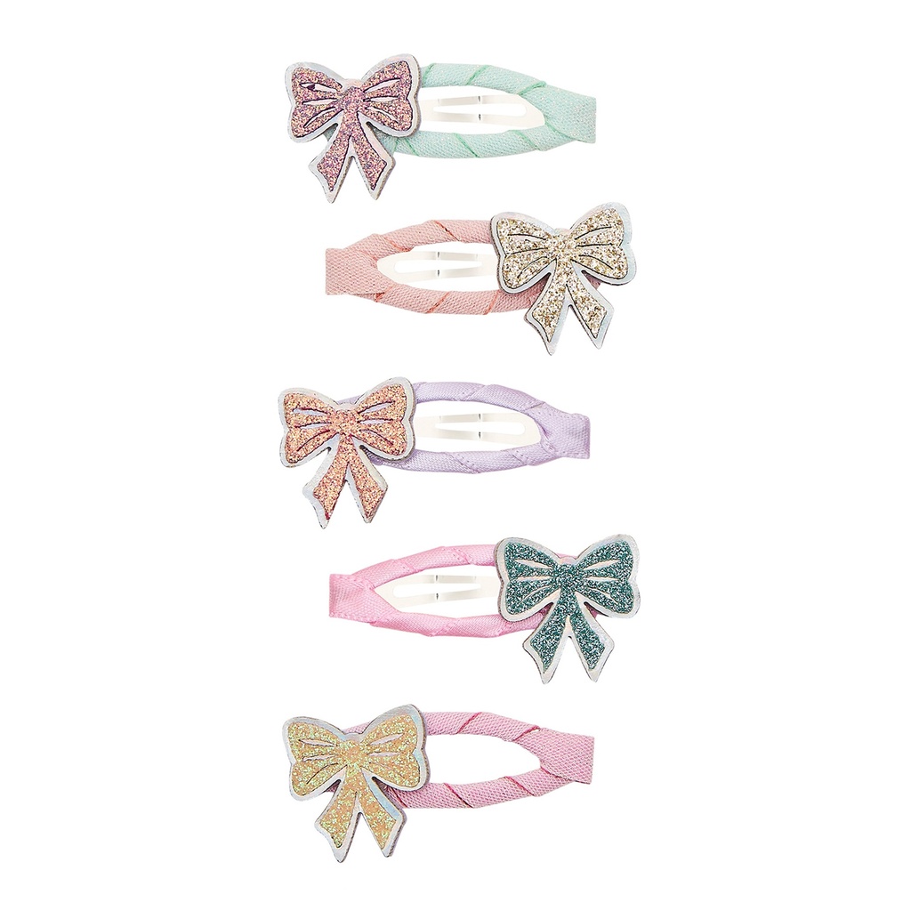 Mimi & Lula | Haarspeld Sparkle Bow Mini Clic Clacs 5-pack