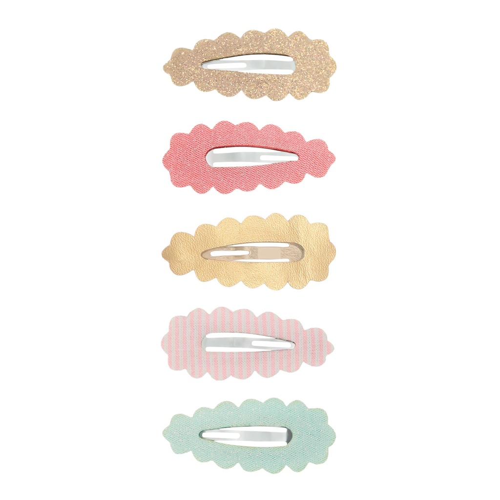 Mimi & Lula | Haarspeld Scalloped Edge Mini Clic Clacs 5-pack