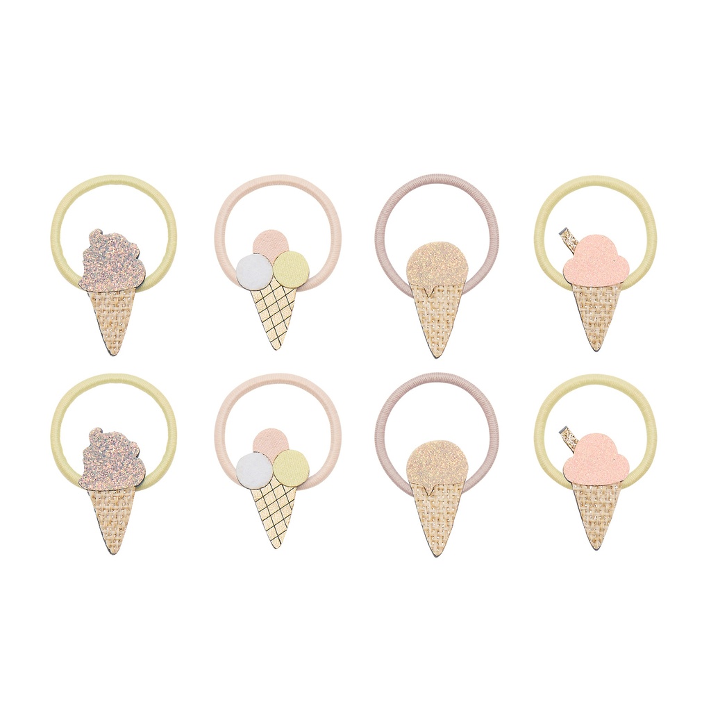 Mimi & Lula | Haarelastiek Ice Cream Mini Ponies 8-pack