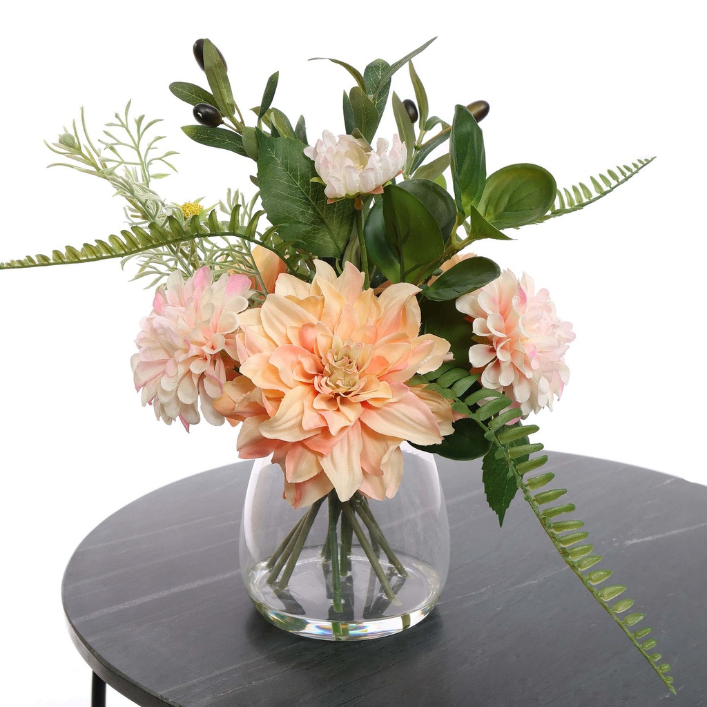 Jasaco | Sierbouquet Sevilla In Vaas Salmon 30cm