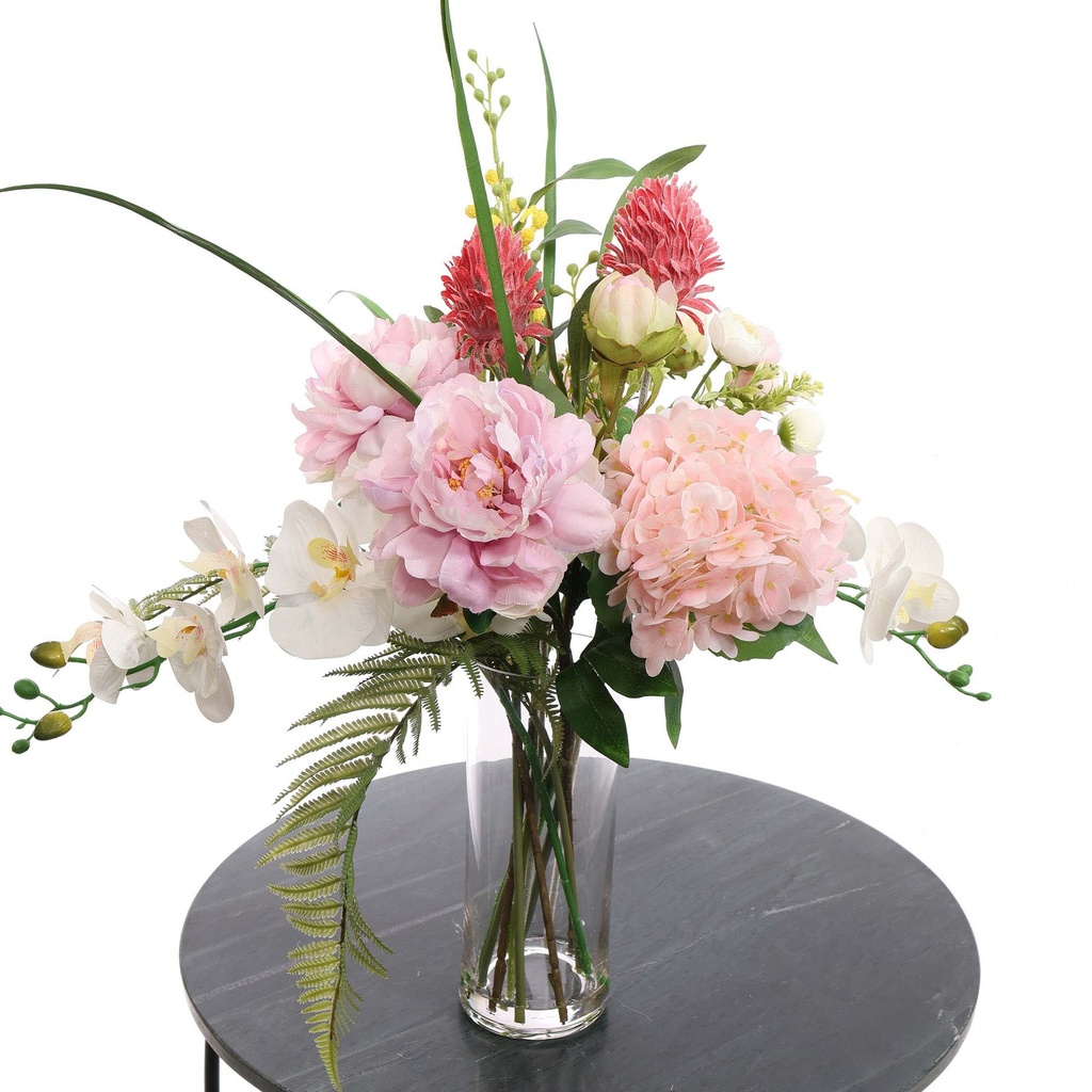 Jasaco | Sierbouquet Valencia In Vaas Pink 70cm