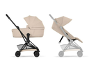 Cybex | Buggy Coÿa Comfort Set Frame Matt Black/Plooibare Draagmand/Zitbekleding Cozy Beige