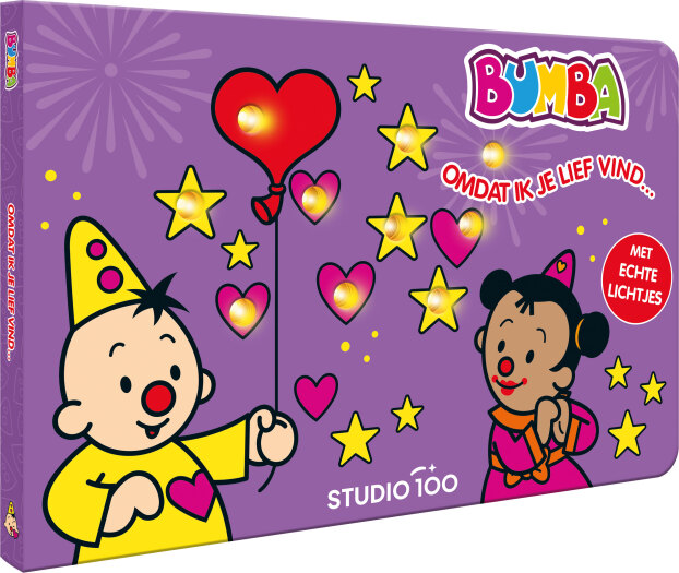 Bumba | Boek "Omdat ik je lief vind..." met Lichtjes Karton