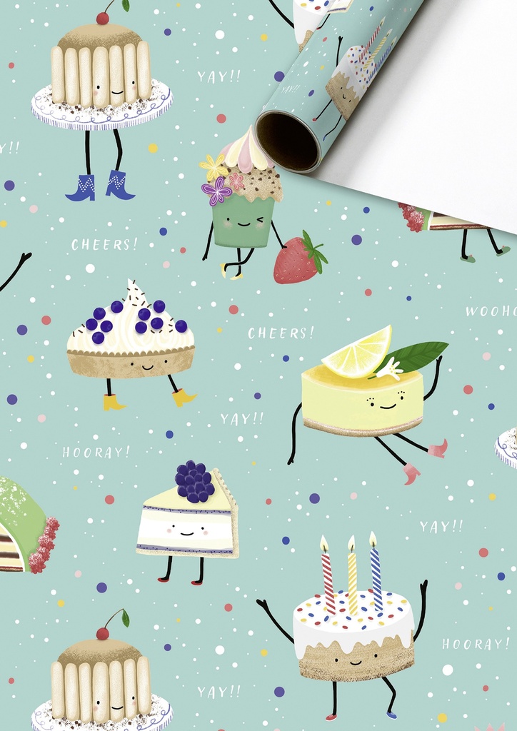 Stewo | Geschenkpapier Rol Maurita Mint 70x200