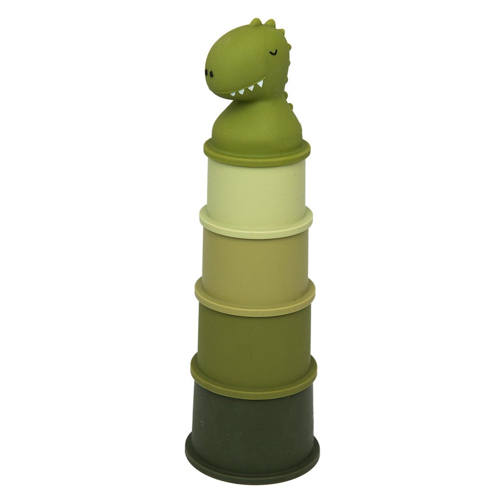 Trixie | Badspeelgoed Mr. Dino Stapelpotjes Groen 5-Pack