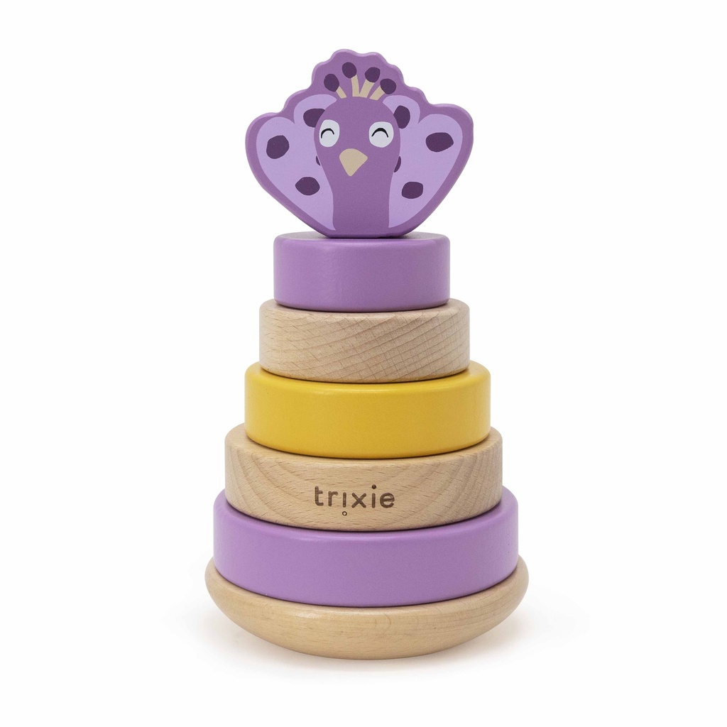 Trixie | Stapelpyramide Mrs. Peacock Stapeltoren Hout Paars